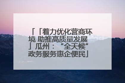 「着力优化营商环境 助推高质量发展」瓜州：“全天候”政务服务惠企便民