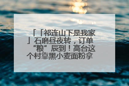 「祁连山下是我家」石磨昼夜转，订单“粮”辰到！高台这个村靠黑小麦面粉拿下成立来最大订单