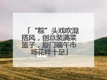 “粽”头戏吹混搭风，创意装满菜篮子，厦门端午市场花样十足