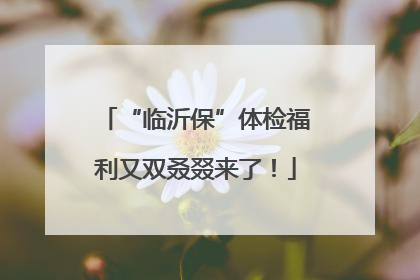 “临沂保”体检福利又双叒叕来了！