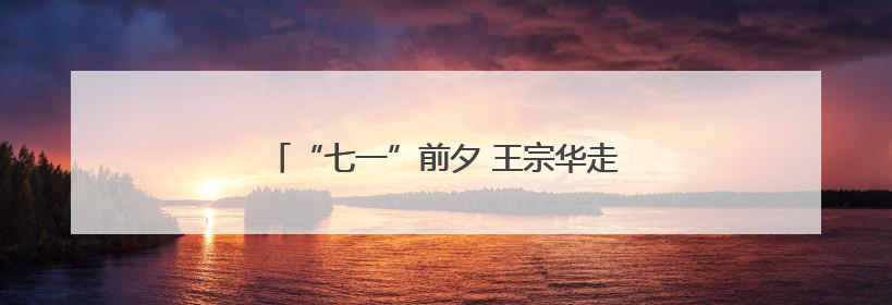 “七一”前夕 王宗华走访慰问老党员和困难党员