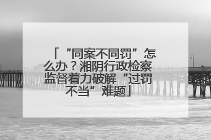 “同案不同罚”怎么办？湘阴行政检察监督着力破解“过罚不当”难题