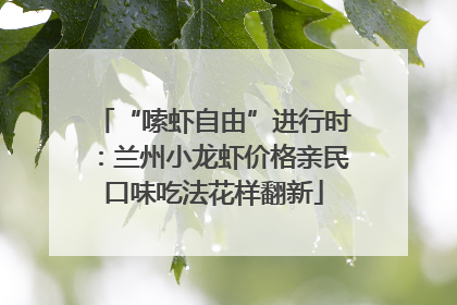 “嗦虾自由”进行时：兰州小龙虾价格亲民口味吃法花样翻新