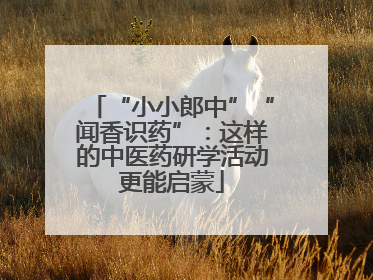 “小小郎中”“闻香识药”：这样的中医药研学活动更能启蒙