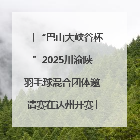 “巴山大峡谷杯”2025川渝陕羽毛球混合团体邀请赛在达州开赛