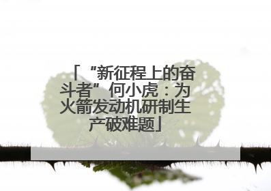 “新征程上的奋斗者”何小虎：为火箭发动机研制生产破难题