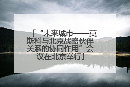 “未来城市——莫斯科与北京战略伙伴关系的协同作用”会议在北京举行