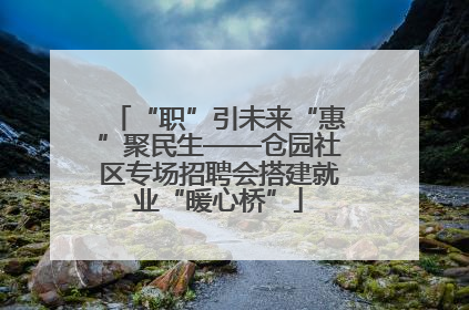 “职”引未来“惠”聚民生——仓园社区专场招聘会搭建就业“暖心桥”