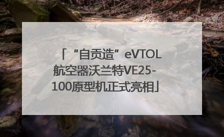 “自贡造”eVTOL航空器沃兰特VE25-100原型机正式亮相