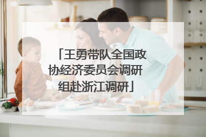王勇带队全国政协经济委员会调研组赴浙江调研