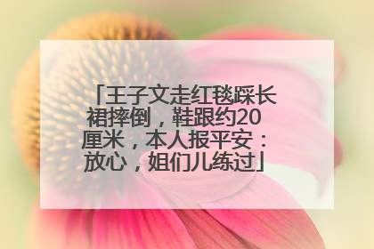 王子文走红毯踩长裙摔倒，鞋跟约20厘米，本人报平安：放心，姐们儿练过