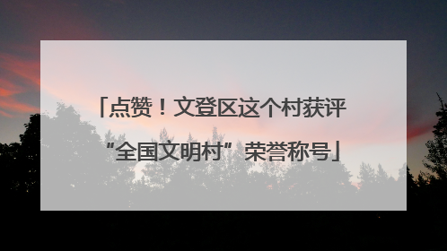点赞！文登区这个村获评“全国文明村”荣誉称号