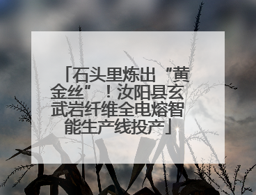 石头里炼出“黄金丝”！汝阳县玄武岩纤维全电熔智能生产线投产