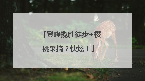 登峰揽胜徒步+樱桃采摘？快炫！