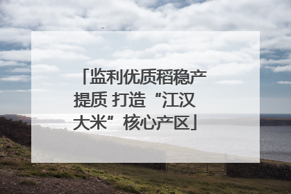 监利优质稻稳产提质 打造“江汉大米”核心产区