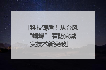 科技铸盾！从台风“蝴蝶” 看防灾减灾技术新突破