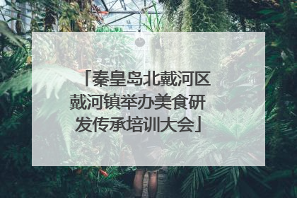 秦皇岛北戴河区戴河镇举办美食研发传承培训大会