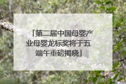 第二届中国母婴产业母婴龙标奖将于五端午重磅揭晓