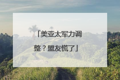 美亚太军力调整？盟友慌了