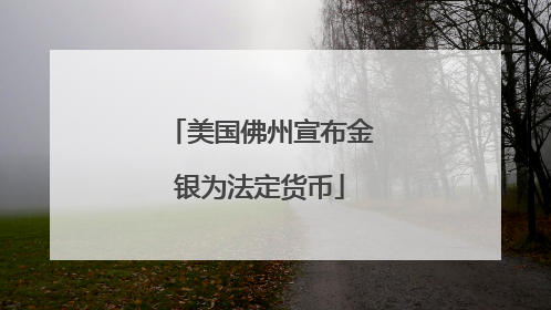 美国佛州宣布金银为法定货币