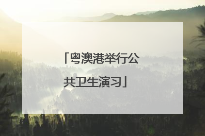 粤澳港举行公共卫生演习