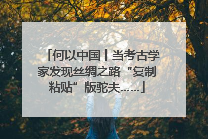 何以中国丨当考古学家发现丝绸之路“复制粘贴”版驼夫……