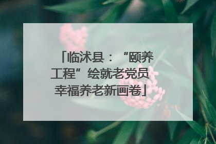 临沭县：“颐养工程”绘就老党员幸福养老新画卷