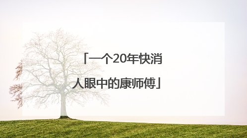 一个20年快消人眼中的康师傅
