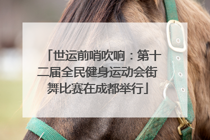 世运前哨吹响：第十二届全民健身运动会街舞比赛在成都举行