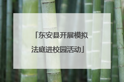 东安县开展模拟法庭进校园活动