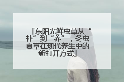 东阳光鲜虫草从“补”到“养”，冬虫夏草在现代养生中的新打开方式