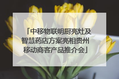 中移物联明厨亮灶及智慧药店方案亮相贵州移动商客产品推介会