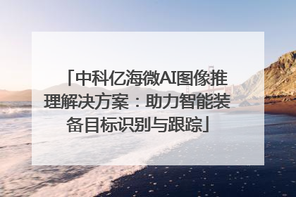 中科亿海微AI图像推理解决方案：助力智能装备目标识别与跟踪