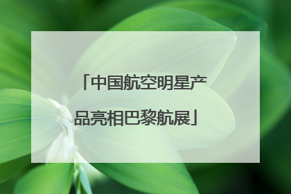 中国航空明星产品亮相巴黎航展