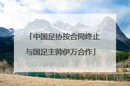 中国足协按合同终止与国足主帅伊万合作