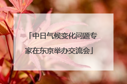 中日气候变化问题专家在东京举办交流会
