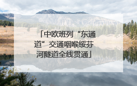 中欧班列“东通道”交通咽喉绥芬河隧道全线贯通