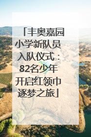 丰奥嘉园小学新队员入队仪式：82名少年开启红领巾逐梦之旅