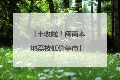 丰收啦！闽南本地荔枝低价争市
