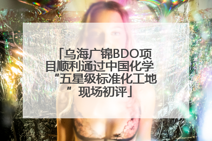 乌海广锦BDO项目顺利通过中国化学“五星级标准化工地”现场初评