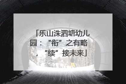 乐山洙泗塘幼儿园：“衔”之有略，“续”接未来
