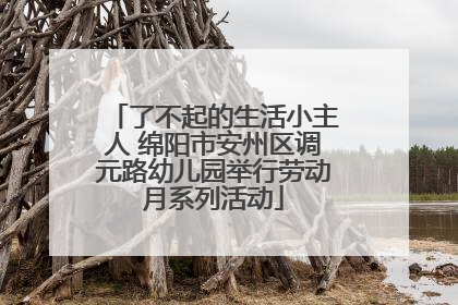 了不起的生活小主人 绵阳市安州区调元路幼儿园举行劳动月系列活动