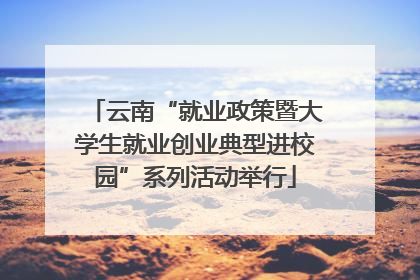云南“就业政策暨大学生就业创业典型进校园”系列活动举行