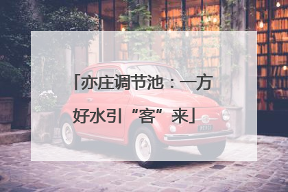 亦庄调节池：一方好水引“客”来