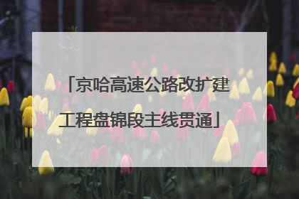 京哈高速公路改扩建工程盘锦段主线贯通