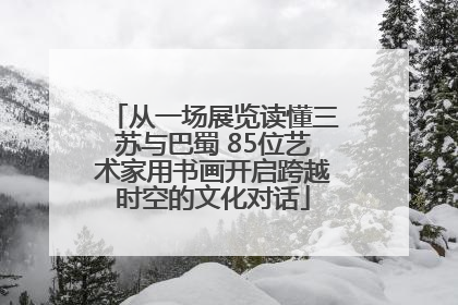 从一场展览读懂三苏与巴蜀 85位艺术家用书画开启跨越时空的文化对话