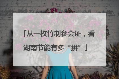 从一枚竹制参会证，看湖南节能有多“拼”