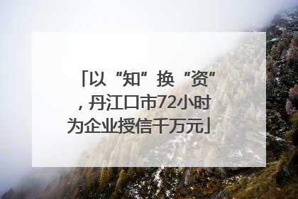 以“知”换“资”，丹江口市72小时为企业授信千万元