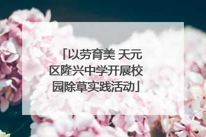 以劳育美 天元区隆兴中学开展校园除草实践活动