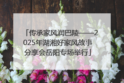 传承家风润巴陵——2025年湖湘好家风故事分享会岳阳专场举行